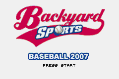 Backyard Sports - Baseball 2007 (USA) - Title Screen
