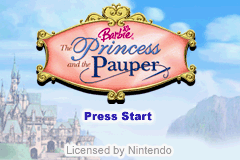 Barbie - The Princess and the Pauper (USA) - Title Screen