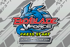 Beyblade V-Force - Ultimate Blader Jam (USA) - Title Screen