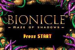 Bionicle - Maze of Shadows (USA) - Title Screen