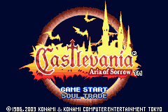 Castlevania - Aria of Sorrow (USA) - Title Screen