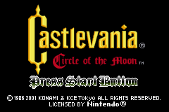 Castlevania - Circle of the Moon (USA) - Title Screen