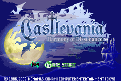 Castlevania - Harmony of Dissonance (USA) - Title Screen