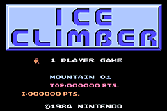 Classic NES Series: Ice Climber - Title Screen