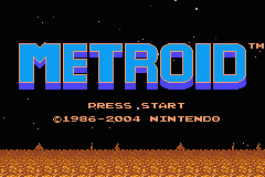 Classic NES Series: Metroid - Title Screen