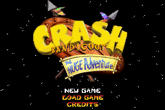 Crash Bandicoot - The Huge Adventure (USA) - Title Screen