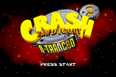 Crash Bandicoot 2 - N-Tranced (USA) - Title Screen