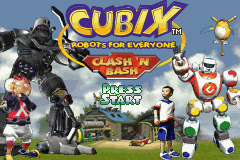 Cubix - Robots for Everyone - Clash 'N Bash (USA) - Title Screen
