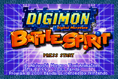 Digimon - Battle Spirit (USA) - Title Screen