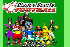 Disney Sports - Football (USA) - Title Screen