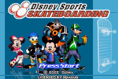 Disney Sports - Skateboarding (USA) - Title Screen