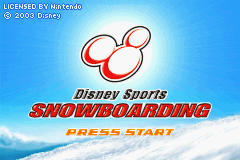 Disney Sports - Snowboarding (USA) - Title Screen