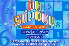 Dr. Sudoku (USA) - Title Screen