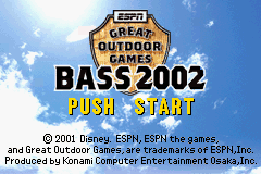 ESPN Great Outdoor Games - Bass 2002 (USA) - Title Screen