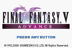Final Fantasy V Advance (USA) - Title Screen