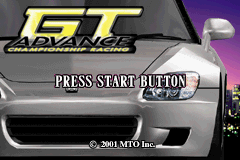 GT Advance - Championship Racing (USA, Europe) - Title Screen