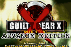 Guilty Gear X - Advance Edition (USA) - Title Screen