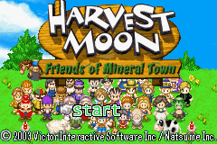 Harvest Moon - Friends of Mineral Town (USA) - Title Screen