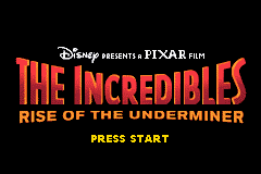 Incredibles, The - Rise of the Underminer (USA, Europe) - Title Screen