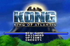 Kong - King of Atlantis (USA) - Title Screen