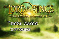 Lord of the Rings, The - The Fellowship of the Ring (USA) - Title Screen