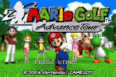 Mario Golf - Advance Tour (USA) - Title Screen