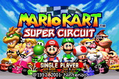 Mario Kart - Super Circuit (USA) - Title Screen