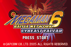 Megaman - Battle Network 6 - Cybeast Falzar (USA) - Title Screen