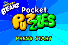Mighty Beanz - Pocket Puzzles (USA) - Title Screen