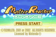 Monster Rancher Advance (USA) - Title Screen