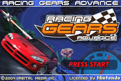 Racing Gears Advance (USA) - Title Screen