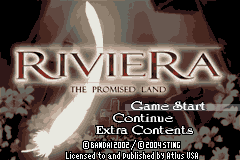 Riviera - The Promised Land (USA) - Title Screen