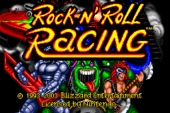 Rock 'N Roll Racing (USA) - Title Screen