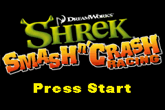Shrek - Smash n' Crash Racing (USA) - Title Screen