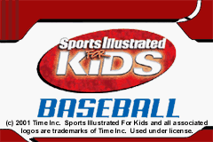 Sports Illustrated for Kids - Baseball (USA) - Title Screen