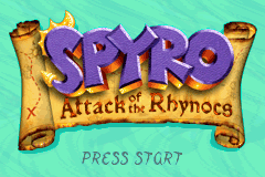 Spyro - Attack of the Rhynocs (USA) - Title Screen