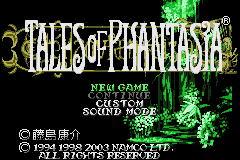 Tales of Phantasia (USA, Australia) - Title Screen