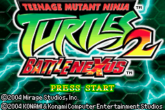Teenage Mutant Ninja Turtles 2 - Battle Nexus (USA) - Title Screen