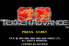Tekken Advance (USA) - Title Screen
