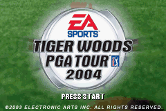 Tiger Woods PGA Tour 2004 (USA, Europe) - Title Screen