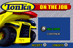 Tonka - On the Job (USA) - Title Screen