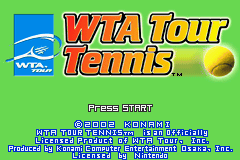 WTA Tour Tennis (USA) - Title Screen