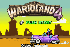 Wario Land 4 (USA, Europe) - Title Screen