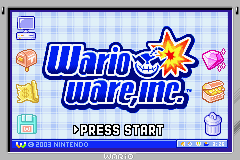 WarioWare, Inc. - Mega Microgame$! (USA) - Title Screen