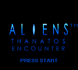 Aliens - Thanatos Encounter (USA, Europe) - Title Screen