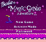 Barbie - Magic Genie Adventure (USA) - Title Screen