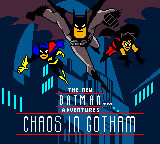Batman - Chaos in Gotham (USA) - Title Screen