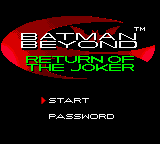 Batman Beyond - Return of the Joker (USA) - Title Screen