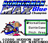 Bomberman Max - Blue Champion (USA) - Title Screen