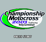 Championship Motocross 2001 featuring Ricky Carmichael (USA, Europe) - Title Screen